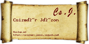 Csizmár Jázon névjegykártya