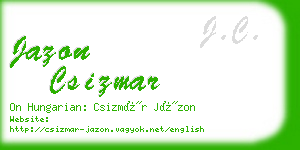 jazon csizmar business card